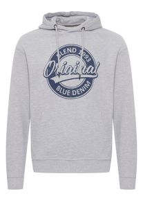 Kapuzenpullover Blend "Hoodie BHSweatshirt", Herren, Gr. S, grau (stone mix), Obermaterial: 100% Baumwolle CO., bedruckt, normal, ohne Ausschnitt, Pullover Kapuzenpullover