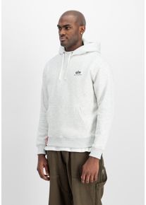 Hoodie Alpha Industries "Basic Hoodie SL", Herren, Gr. XL, grau (pastel grau melange), Obermaterial: 80% Baumwolle, 20% Polyester, regular fit, Sweatshirts Hoodie