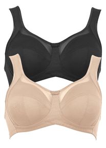 Entlastungs-BH Anita "Komfort BH Clara", Damen, Gr. 105, Cup D, bunt (beige schwarz), Obermaterial: 85% Polyamid PA. 15% Elasthan EL., BHs Entlastungs-BH