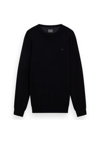 Scotch & Soda Sweatshirt SCOTCH & SODA "Strickpullover Core Viskose Pullover", Herren, Gr. M, schwarz, Obermaterial: 81% Viskose CV. 19% Nylon NY., Sweatshirts Sweatshirt