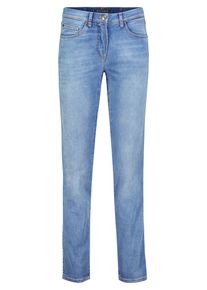 Stretch-Hose Betty Barclay "Stretch-Hose mit elastischem Bund", Damen, Gr. 34, EURO, blau (light blau denim), Obermaterial: 81% Baumwolle CO. 17% Polyester PES. 2% Elasthan EL., Hosen Stretch-Hose