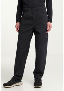 Cargohose Jack Wolfskin "YUMA CARGO PANTS W", Damen, Gr. 38, Normalgr&ouml;&szlig;en, schwarz, Obermaterial: 66% Polyester, 34% Baumwolle. Futter: 65% Polyester, 35% Baumwolle, Hosen Cargohose