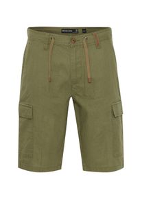 Cargoshorts INDICODE "Cargoshorts IDMosato", Herren, Gr. XL, N-Gr, gr&uuml;n (schwarz olive), Obermaterial: 55% Leinen LI. 45% Baumwolle CO., Hosen Cargoshorts
