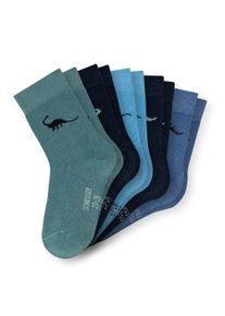 Kurzsocken Schiesser "Socken Legwear Kids 5er Pack", Jungen, Gr. 31-34, blau (blau, mix), Obermaterial: 75% Baumwolle CO. 24% Polyamid PA. 1% Elasthan EL., Socken Kurzsocken
