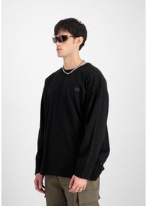 Longsleeve Alpha Industries "Alpha Essentials RL LS", Herren, Gr. L, schwarz, Obermaterial: 100% Baumwolle, Shirts Longsleeve