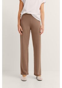 Strickhose Bugatti, Damen, Gr. XL, Normalgr&ouml;&szlig;en, beige (50, beige), 53% Polyester, 47% Viskose, unifarben, normal, Hosen Strickhose, mit dehnbarem Bund