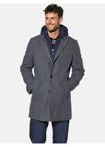 Langjacke Babista "Wollmantel HELMARO", Herren, Gr. 58, blau, Obermaterial: 55% Wolle mw. 35% Polyester COOLMAX PES(Coolmax). 10% sonstige Fasern AF., Jacken Langjacke