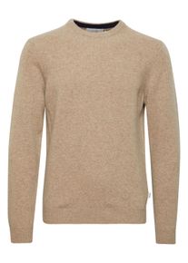Strickfleece-Pullover Casual Friday "Strickpullover CFKarl", Herren, Gr. XL, silber (silber mink melange), Obermaterial: 80% Wolle WO. 20% Polyamid PA., Pullover Strickfleece-Pullover