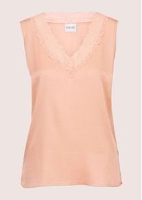 Madeleine Mode Tr&auml;gertop MADELEINE "Top Lingerie-Top aus Seidensatin", Damen, Gr. 40, rosa (puderros&eacute;), Obermaterial: 92% Seide silk. 8% Elasthan EL., Modern, normal, Tops Tr&auml;gertop, edle Spitze am Ausschnitt