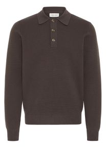 Longsleeve Casual Friday "Strickpullover CFABEL", Herren, Gr. S, braun (demitasse), Obermaterial: 39% Baumwolle CO. 34% Polyester PES. 27% Viskose CV., Shirts Longsleeve
