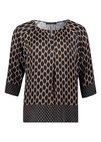 Schlupfbluse Betty Barclay "Schlupfbluse mit Print", Damen, Gr. 40, schwarz (schwarz, beige), Obermaterial: 100% Viskose CV., Blusen Schlupfbluse