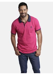 Poloshirt Jan Vanderstorm "Poloshirt LAVRANS", Herren, Gr. 4XL, pink, Obermaterial: 100% Baumwolle CO., comfort fit normal, ohne Ausschnitt, Shirts Poloshirt