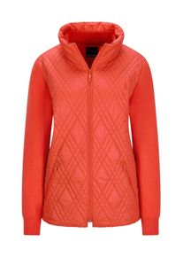 Kurzjacke GOLDNER "Kurzgr&ouml;&szlig;e L&auml;ssige Jacke mit Strick und Stepp", Damen, Gr. 19, orange, Obermaterial: 100% Polyamid PA., Modisch, normal, Jacken Kurzjacke, Steppjacke mit Strick&auml;rmeln