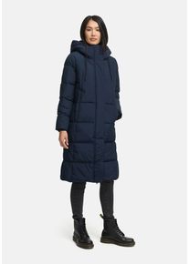 Winterjacke Marikoo "Marikoo Chumanii Damen Herbst Winter Steppmantel Parka lang N057", Damen, Gr. 3XL, blau (navy), Obermaterial: 100% Polyester PES., Jacken Winterjacke