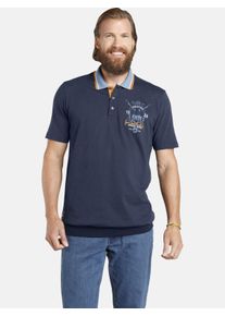Poloshirt Jan Vanderstorm "Poloshirt ORVAR", Herren, Gr. 4XL, blau (dunkelblau), Obermaterial: 100% Baumwolle CO., Shirts Poloshirt