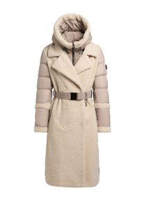 Wintermantel Khujo "Wintermantel Kalmia", Damen, Gr. M, grau (greige), Obermaterial: 100% Nylon NY. Obermaterial: Futter: 100% Nylon NY. 100% Polyester PES., M&auml;ntel Wintermantel