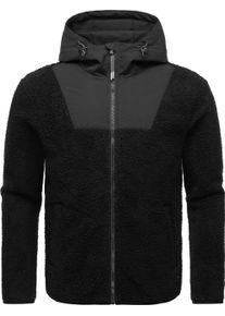 Kapuzensweatjacke Ragwear "Fleecejacke Adar", Herren, Gr. S, schwarz, Obermaterial: 100% Polyester PES. Futter: 100% Polyester PES., Sweatjacken Kapuzensweatjacke