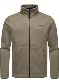 Sweatjacke Ragwear "Sweatjacke Fabbian Collar", Herren, Gr. XXL, braun (mocca), Obermaterial: 100% Polyester PES. Futter: 100% Polyester PES., Sweatjacken Sweatjacke