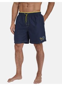 Badeshorts Jan Vanderstorm "Badeshorts LEEMES", Herren, Gr. 7XL, weit, blau (dunkelblau), Obermaterial: 100% Polyester COOLMAX PES(Coolmax)., Badehosen Badeshorts
