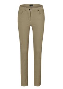 Regular-fit-Jeans GOLDNER "Lange Freizeithose BELLA mit Formbund", Damen, Gr. 46, N-Gr, gr&uuml;n (dunkelschilf), Obermaterial: 65% Baumwolle CO. 31% Polyester PES. 4% Elasthan EL., Jeans Regular-fit-Jeans