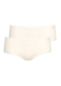 Panty LISCA "2er Pack Damen Panty Ines", Damen, Gr. 38, beige (cream), Spitze, Obermaterial: 95% Baumwolle CO. 5% Elasthan EL., Unterhosen Panty