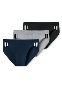 Slip Schiesser "Slip 3er Pack", Herren, Gr. 3XL, bunt (schwarz, grau, dunkelblau), Obermaterial: 95% Baumwolle CO. 5% Elasthan EL., Unterhosen Slip
