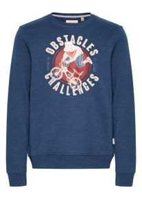 Rundhalspullover Blend "Rundhalspullover BHSweatshirt", Herren, Gr. M, blau (marineblaus), Obermaterial: 60% Baumwolle CO. 40% Polyester PES., Pullover Rundhalspullover
