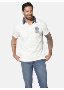 Poloshirt Jan Vanderstorm "Poloshirt TORGUND", Herren, Gr. 3XL, wei&szlig; (wollwei&szlig;), Obermaterial: 100% Baumwolle CO., Shirts Poloshirt