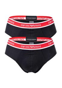Slip Emporio Armani "Slip 2er Pack", Herren, Gr. M, schwarz, Obermaterial: 95% Baumwolle CO. 5% Elasthan EL., Unterhosen Slip