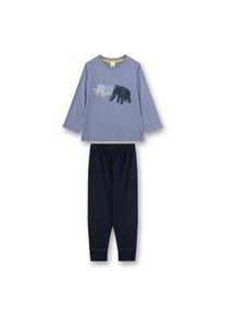 Schlafanzug Sanetta "Pyjama", Jungen, Gr. 104, bunt (blau), Obermaterial: 100% Baumwolle CO., Homewear-Sets Schlafanzug