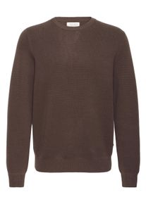 Strickfleece-Pullover Casual Friday "Strickpullover CFTHEO", Herren, Gr. XL, braun (demitasse), Obermaterial: 39% Baumwolle CO. 34% Polyester PES. 27% Viskose CV., Pullover Strickfleece-Pullover