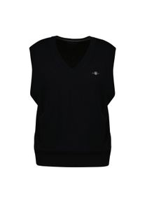 Sweater Gant "Strickpullover CLASSIC COTTON VEST", Herren, Gr. 4XL, schwarz, Obermaterial: 100% Baumwolle CO., Sweatshirts Sweater
