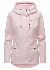 Outdoorjacke Ragwear "Outdoorjacke Alvena Summer YOUMODO", Damen, Gr. XS, rosa (marshmallow), Obermaterial: 100% Polyester PES. Obermaterial: Futter: 100% Polyester PES., figurumspielend, hoch geschlossener Ausschnitt, abgesteppte Kante, Jacken Outdoorjacke, Wasserdichte und atmungsaktive &Uuml;bergangsjacke