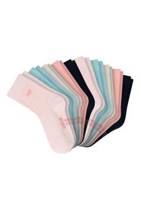 Kurzsocken Schiesser "Socken Legwear Kids 10P 10er Pack", M&auml;dchen, Gr. 27-30, pink (rosa), Obermaterial: 75% Baumwolle CO. 24% Polyamid PA. 1% Elasthan EL., Socken Kurzsocken