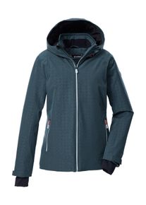 Skijacke Killtec "KSW 33 WMN SKI JCKT", Damen, Gr. 44, blau (hellpetrol), Obermaterial: 100% Polyester;Futter: 100% Polyester;F&uuml;llung: 100% Polyester, Jacken Skijacke, Damen Skijacke: wasserdicht, atmungsaktiv, viele Taschen