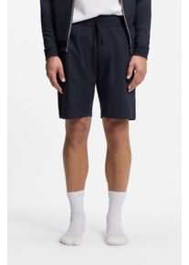 Sweatshorts BOSS "Authentic Shorts", Damen, Gr. XL, N-Gr, dunkelblau 405, Jersey, Obermaterial: 100% Baumwolle, unifarben, gerade ca. Mitte Knie, Hosen Sweatshorts