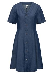 Sommerkleid Ragwear "Sommerkleid Kveeda Denim", Damen, Gr. S, N-Gr, blau (dunkelblau denim), Obermaterial: 60% Baumwolle CO. 40% Viskose CV., Kleider Sommerkleid