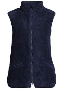 Pl&uuml;schweste SALZHAUT "Weste RAMENTEN", Damen, Gr. M, blau (navy), Obermaterial: 100% Polyester PES., Westen Pl&uuml;schweste