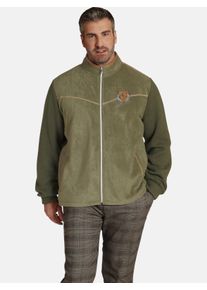 Strickjacke CHARLES COLBY "Outdoor Strickjacke DUKE DEREN", Herren, Gr. XXL, gr&uuml;n (oliv), Obermaterial: 100% Polyester COOLMAX PES(Coolmax)., Strickjacken Strickjacke