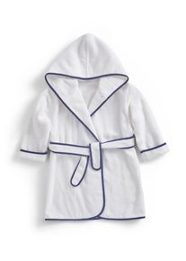 Kinderbademantel Christy "Christy" Gr. 98, wei&szlig; (wei&szlig;, blau), L:92cm, Baumwolle, Hausm&auml;ntel, Kinderbademantel, besonders kuschelig