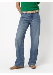 Weite Jeans Toni "Liv", Damen, Gr. 46, N-Gr, summer blau, Denim/Jeans, Obermaterial: 100% Lyocell, weit kn&ouml;chellang, Jeans Weite Jeans, im Five-Pocket Style
