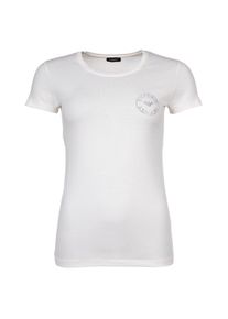 T-Shirt Emporio Armani "T-Shirt ESSENTIAL STUDS LOGO 1er Pack", Damen, Gr. XL, beige (creme), Obermaterial: 95% Baumwolle CO. 5% Elasthan EL., Shirts T-Shirt