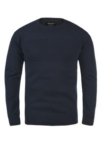 Strickfleece-Pullover INDICODE "Strickpullover IDErnesto", Herren, Gr. XXL, blau (navy), Obermaterial: 80% Baumwolle CO. 20% Polyamid PA., Pullover Strickfleece-Pullover