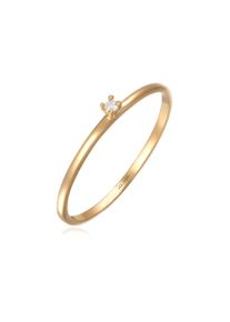 Diamantring Elli DIAMONDS "Ring Diamant Wei&szlig; Brillantschliff (0.004ct) Klassisch 585 Gelbgold" Gr. 58, gold, Fingerringe, Damen, 58, Gelbgold 585, Diamantring