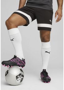 Trainingsshorts Puma "INDIVIDUALRISE SHORTS", Damen, Gr. 3XL, N-Gr, Puma schwarz, Puma wei&szlig;, Netz, Obermaterial: 100% Polyester, unifarben, regular fit kniefrei, Hosen Trainingsshorts, mit atmungsaktiven Mesh-Eins&auml;tzen, feuchtigkeitsableitendes Material