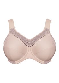Sport-BH Ulla Dessous "Sport BH mit B&uuml;gel Kate", Damen, Gr. 90, Cup G, beige (biskuit), Obermaterial: 50% Polyamid PA. 30% Polyester PES. 15% Elasthan EL. 3% Polyethylen PE. 2% Baumwolle CO., BHs Sport-BH