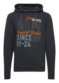 Kapuzenpullover FQ1924 "Hoodie FQErik", Herren, Gr. S, grau (charcoal mix), Obermaterial: 80% Baumwolle CO. 20% Polyester PES., bedruckt, normal, ohne Ausschnitt, Pullover Kapuzenpullover