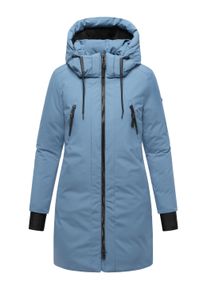 Wintermantel Navahoo "Wintermantel Winterzart 14", Damen, Gr. M, blau (dusty blau), Obermaterial: 100% Polyester PES. Obermaterial: Futter: 100% Polyester PES. 100% Polyester PES., M&auml;ntel Wintermantel