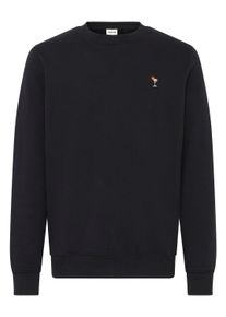 !Solid Rundhalspullover SOLID "Rundhalspullover SDNOOAM", Herren, Gr. M, schwarz (true schwarz), Obermaterial: 100% Baumwolle CO(Bio)., Pullover Rundhalspullover