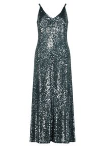 Abendkleid Vera Mont "Abendkleid mit Pailletten", Damen, Gr. 40, EURO, grau (grau olive), 93% Polyester PES. 7% Elasthan EL., Kleider Abendkleid